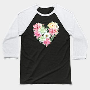 Flowers heart Baseball T-Shirt